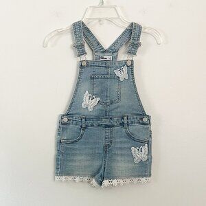 Epic Threads Little Girls Butterfly Denim Shortall Overalls 6